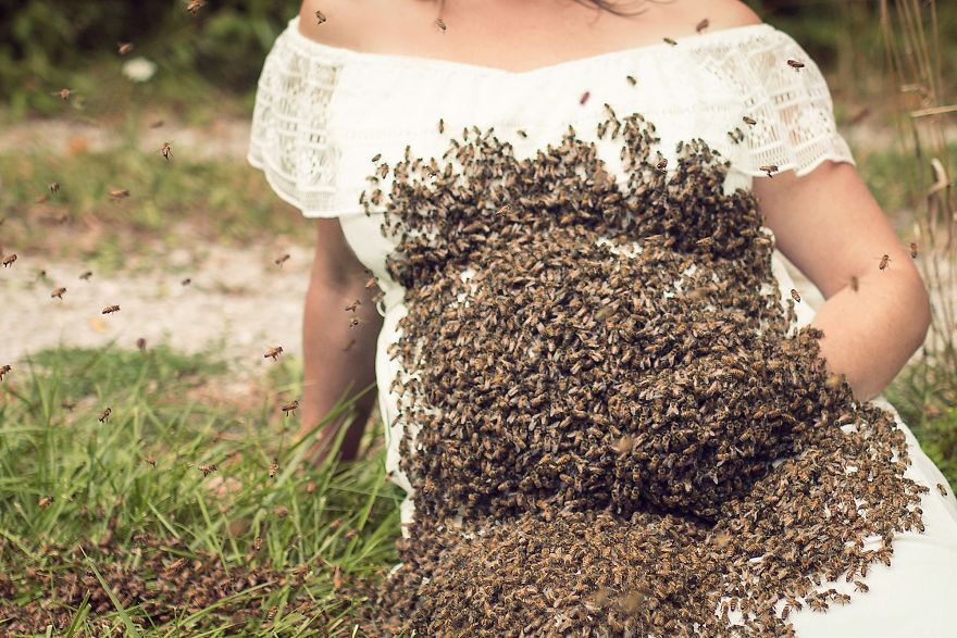 TD"Controversial Maternity Photoshoot: Pregnant Woman Poses with 20,000 Live Bees, Sparks Concern for Her and Unborn Baby (VIDEO)"